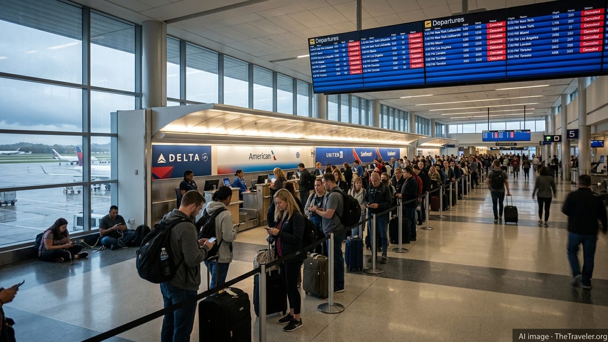 US Flight Disruptions Mount as Major Airlines Scrap Routes