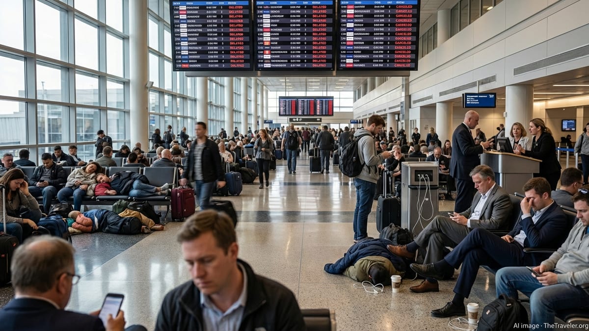 US Flight Disruptions Strand Thousands Across Major Hubs