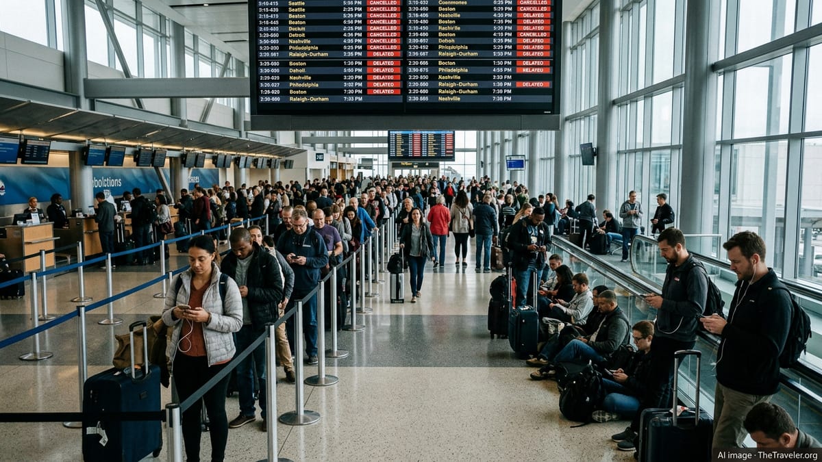 U.S. Flight Chaos Spreads as RDU Sees 184 Disruptions