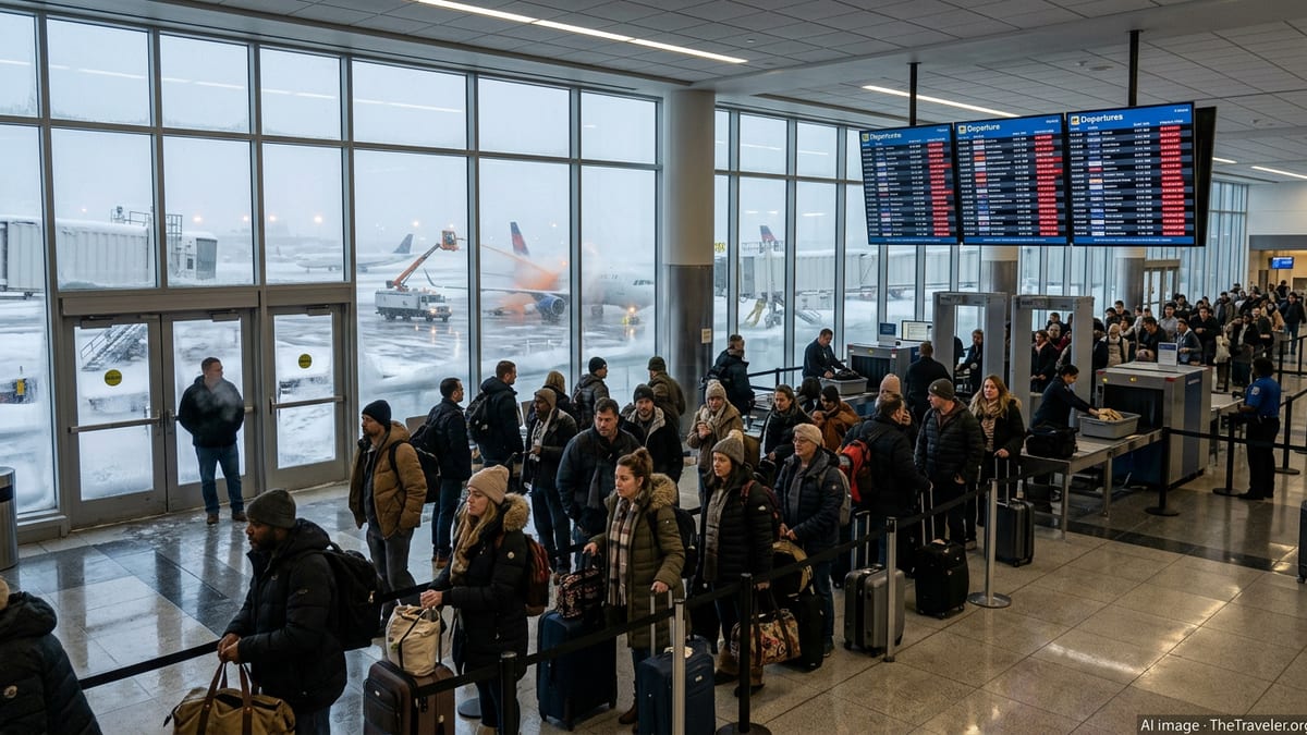 Severe U.S. Storms Snarl Travel and Choke Security Lines