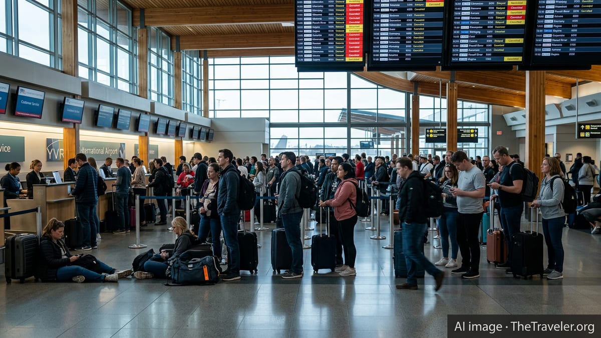 Cancellations and Delays Snarl Travel at Vancouver Airport