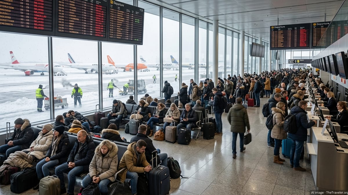 Snowstorm Chaos at Vienna Airport Strands Thousands Across Europe