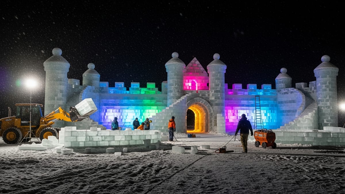 Arctic Deep Freeze Powers Saranac Lake’s 2026 Cartoonival Ice Palace Carnival