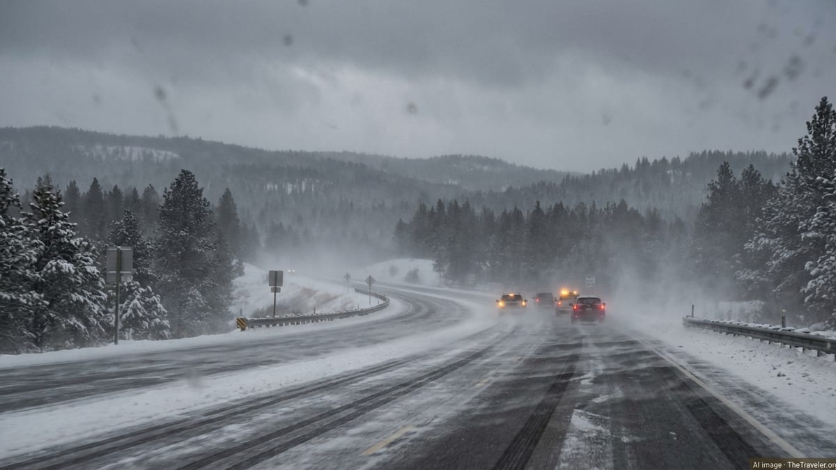 Snow Squall Stuns Washington, 33,000 Told to Halt Travel