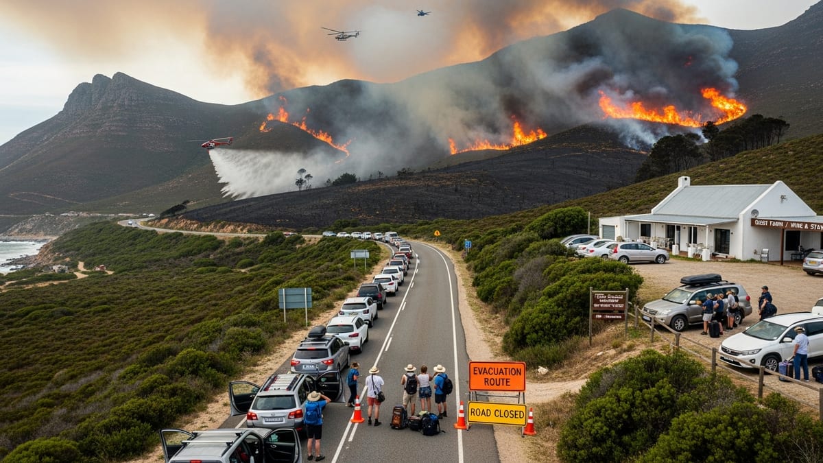 Wildfires Disrupt South Africa’s Cape Tourism Hubs With Evacuations, Closures and Chaos