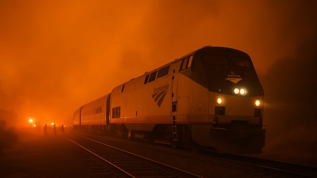 Wildfire Strands Amtrak Silver Meteor 20 Hours in North Florida
