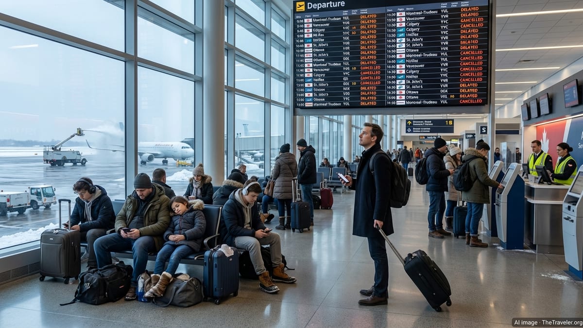 Winter Storm Snarls Flights at Canada’s Busiest Hubs, Stranding Thousands of Travelers