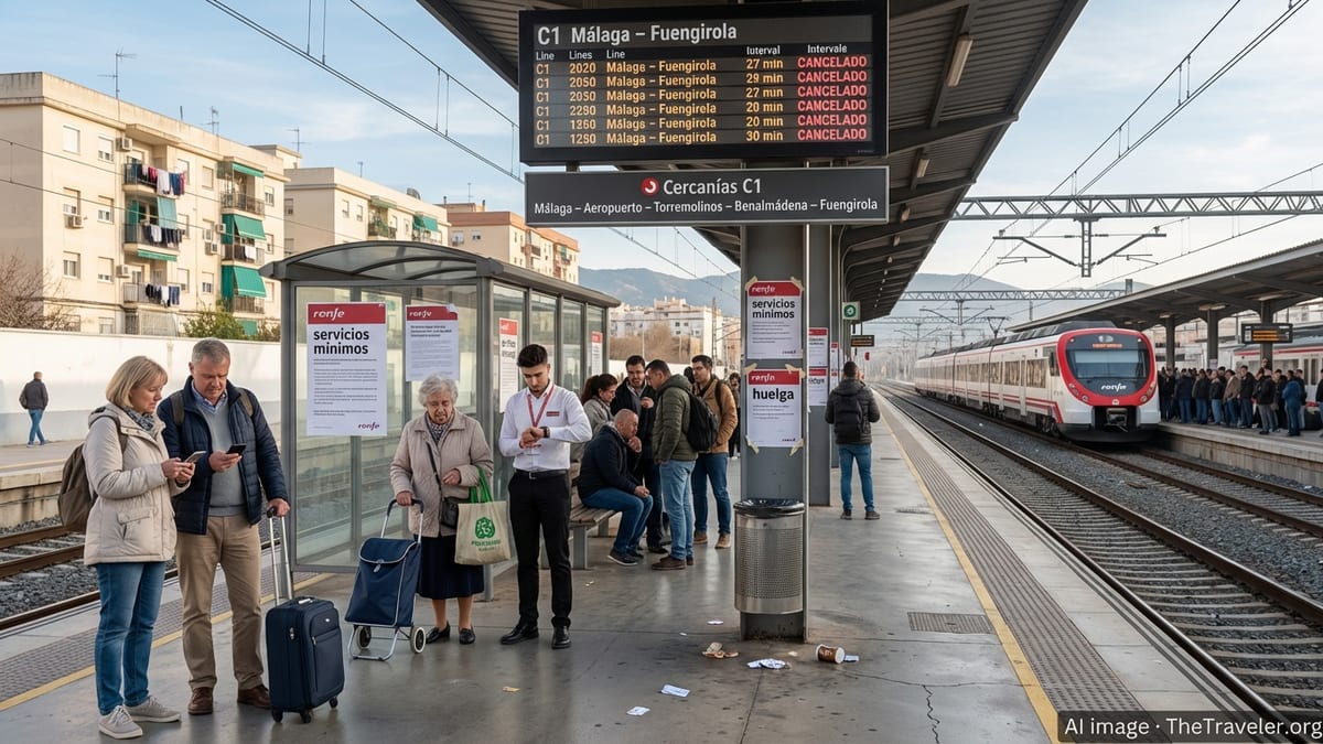 Strikes Cripple Malaga–Fuengirola Airport Line, Testing Costa del Sol Tourism