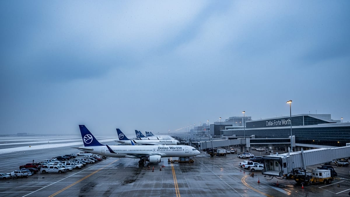 Winter Storm Fern Triggers 10,000 Flight Cancellations, DFW at Center of Chaos