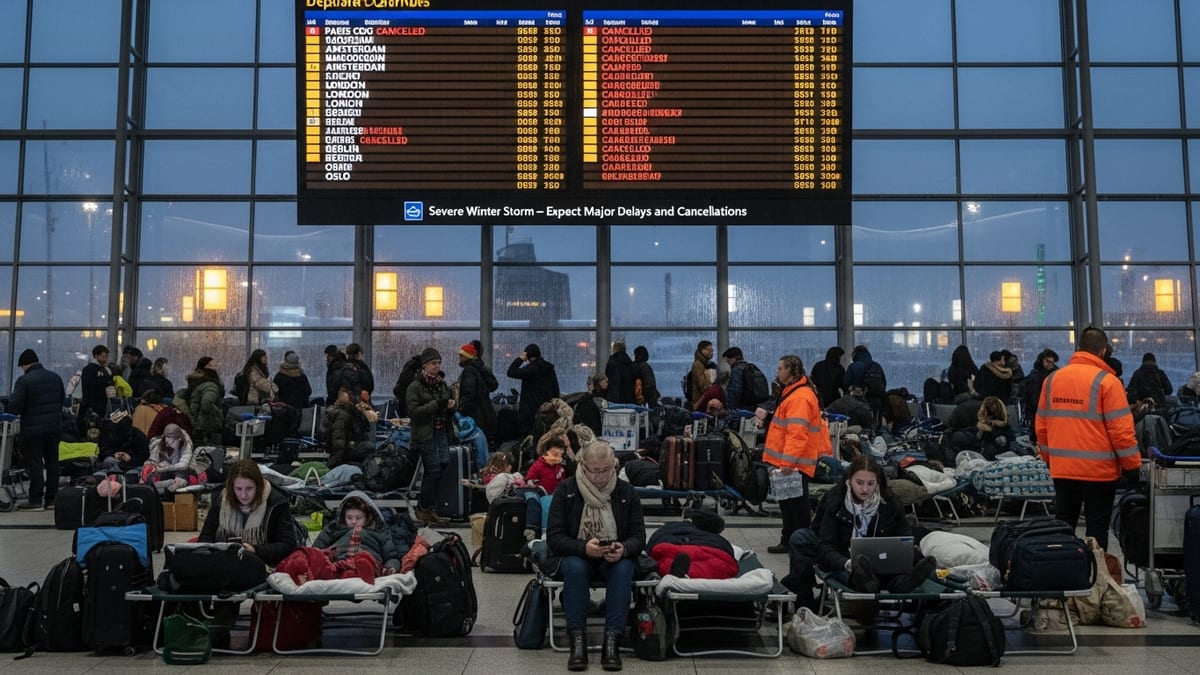 Winter Storms Paralyze Paris and Amsterdam Hubs, Stranding Air Travelers Across Europe