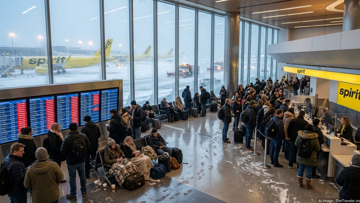 Blizzard Hernando Grounds Spirit Flights Across Northeast