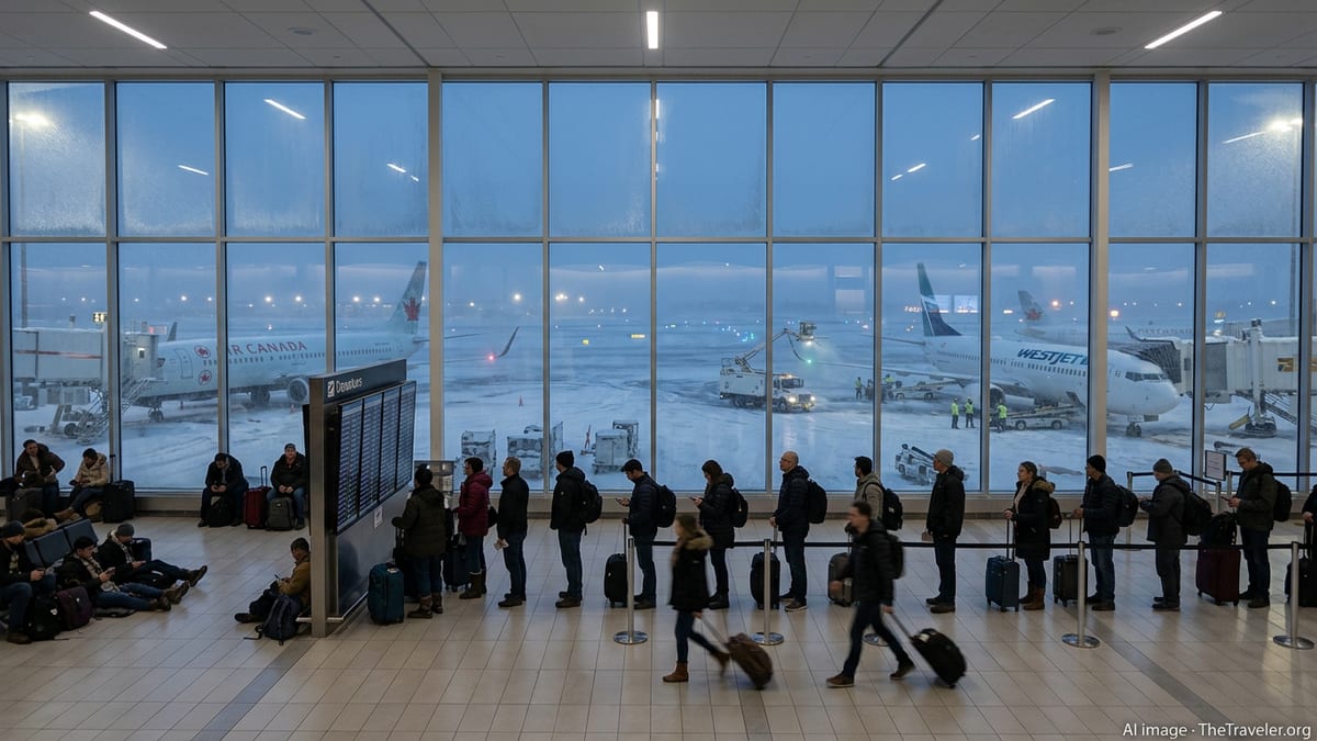 Winter Storm Iona Grounds Hundreds of Flights Across Canada
