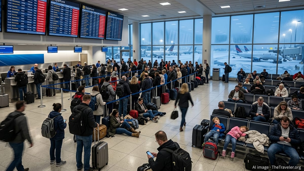 Winter Storm Iona Paralyzes U.S. Air Travel Nationwide