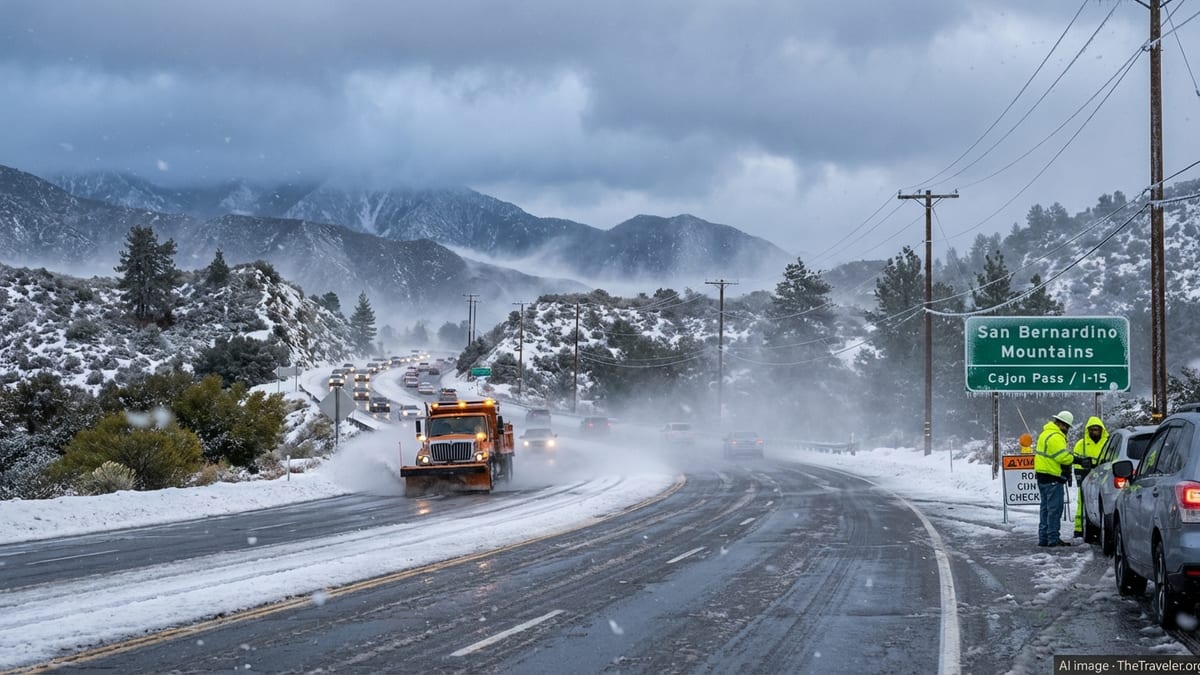 Presidents Day Blizzard Threatens Travel in San Bernardino Mountains and Southern California Passes