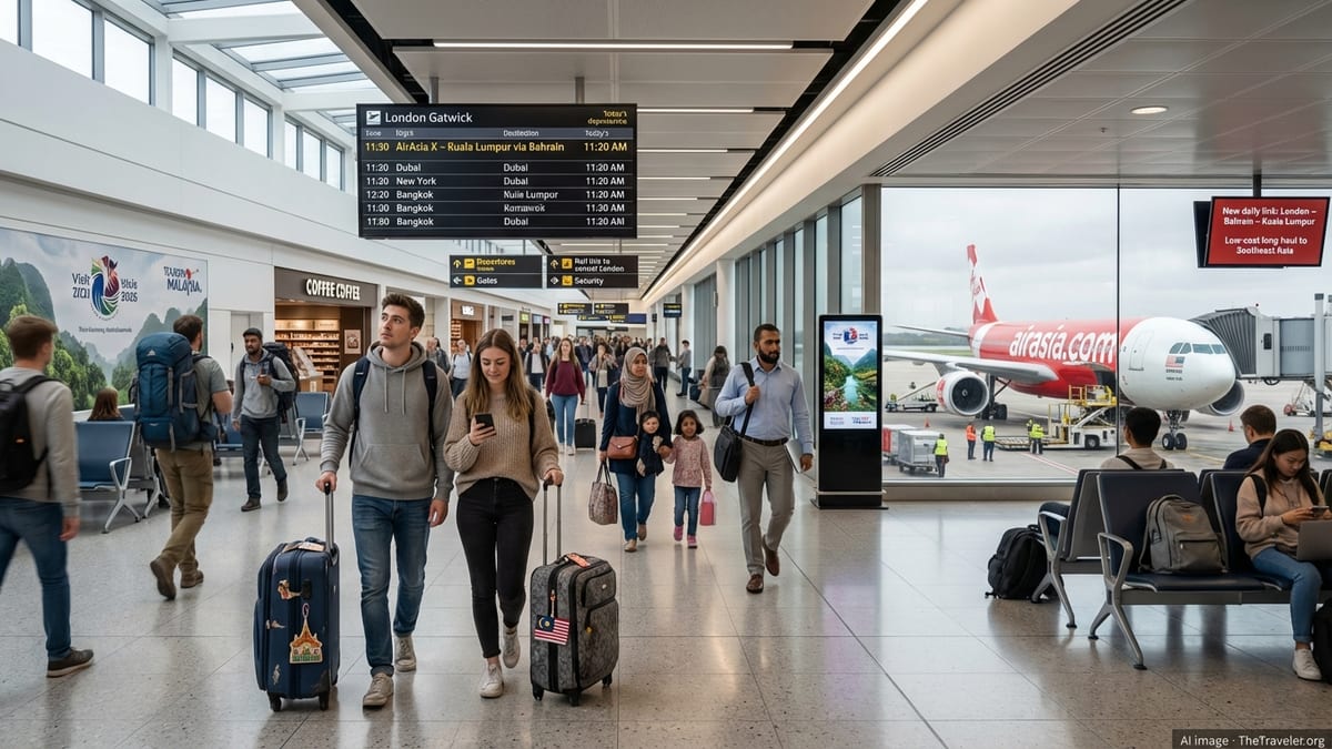 AirAsia X Launches Daily Low-Cost Gatwick–Kuala Lumpur Route Via Bahrain Hub